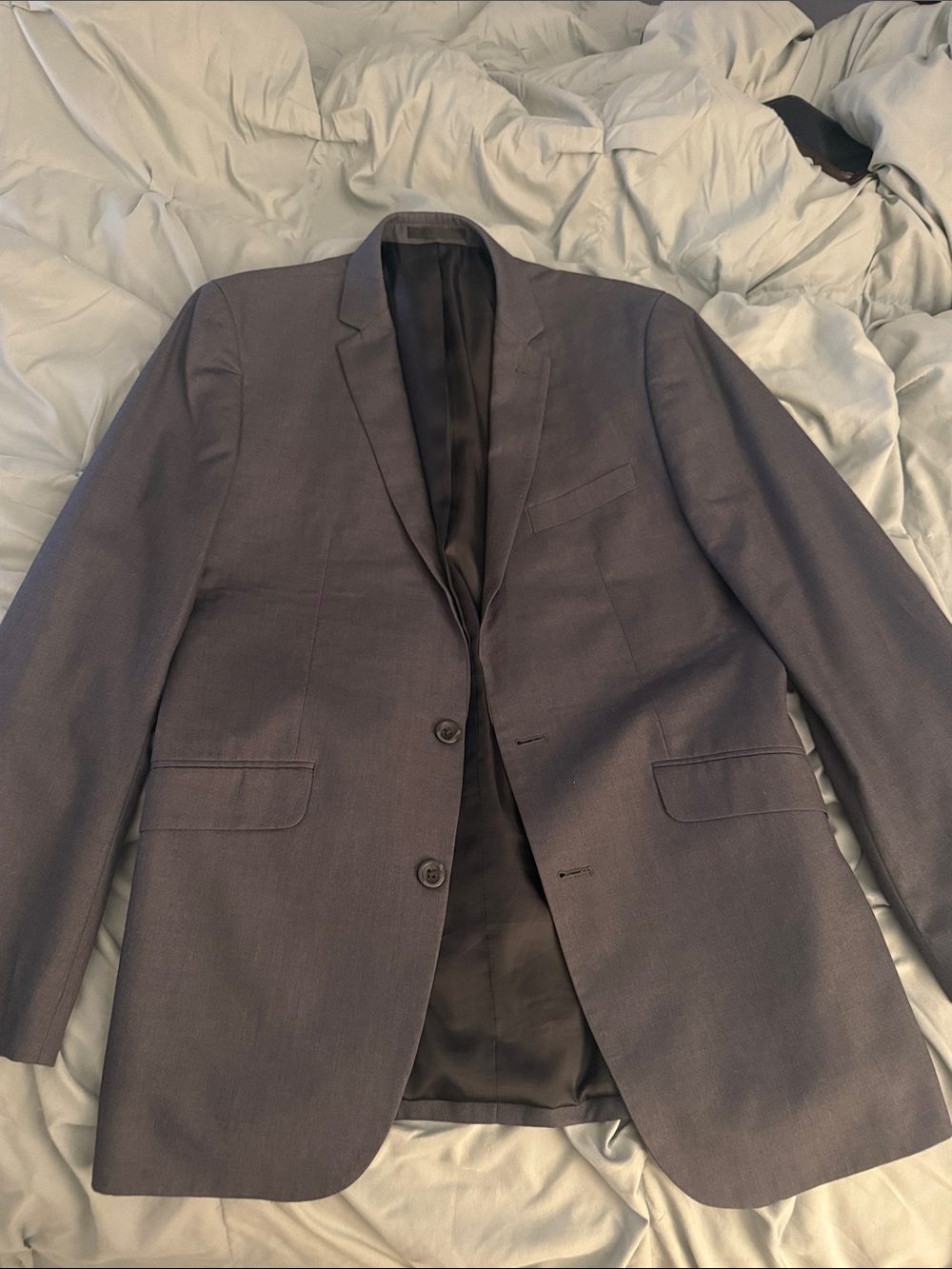Kenneth Cole Dark Gray Two-Button Blazer